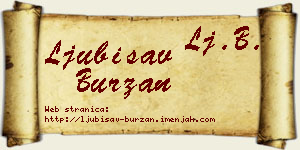 Ljubisav Burzan vizit kartica